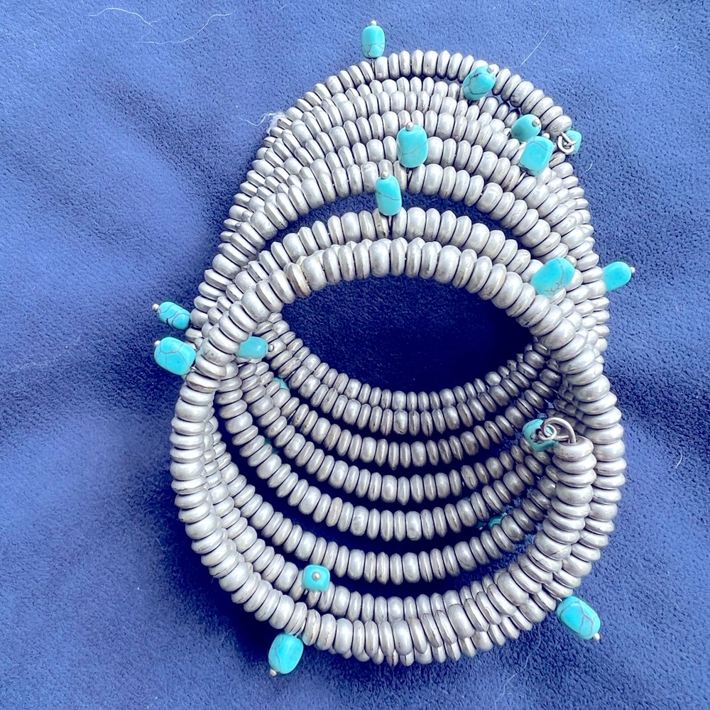 Silver and turquoise  Bracelet with